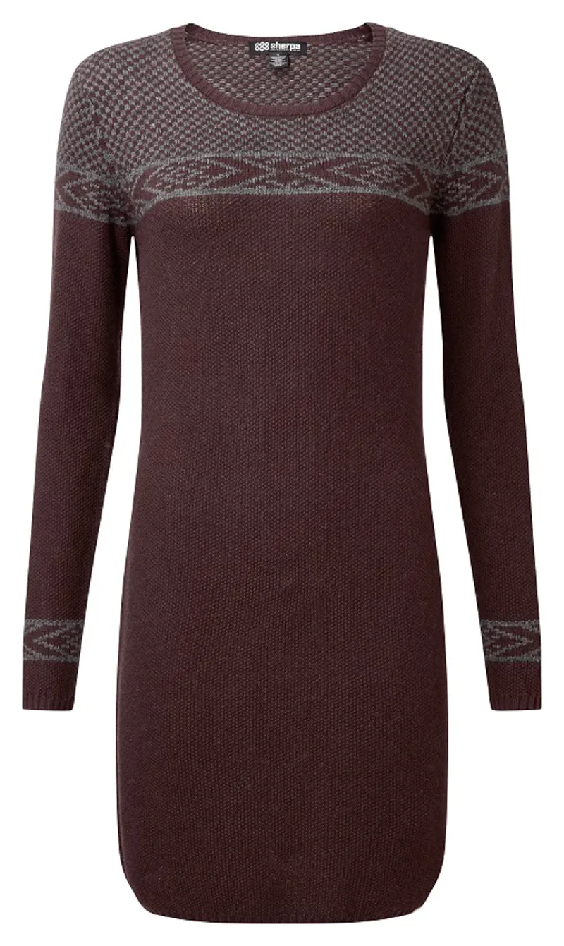 Sherpa Womens Maya Texture Dress Beet Red